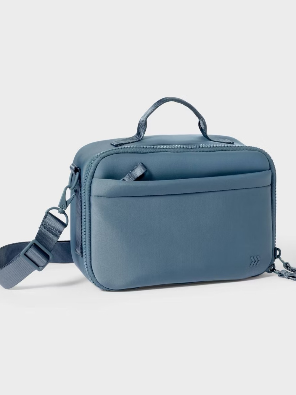 Faux Neoprene Lunch Tote - All In Motion light blue 
Zippered Solid Carry Bag